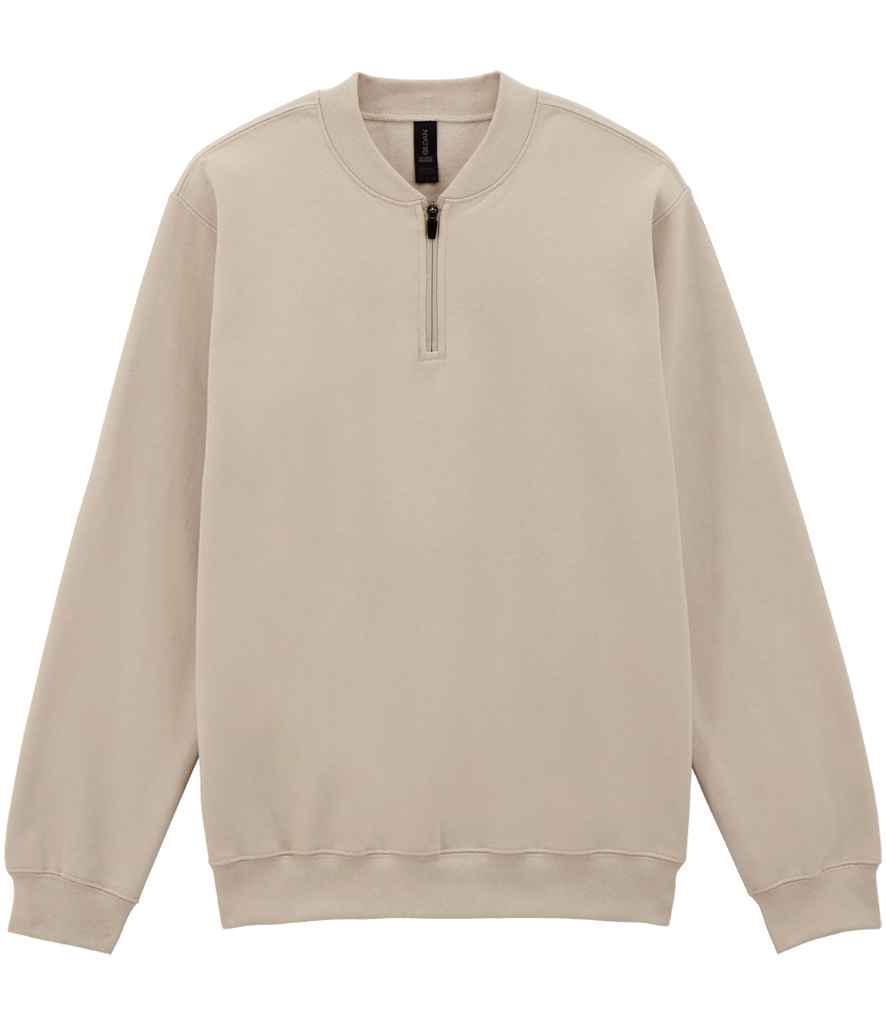 Gildan SoftStyle® Midweight Fleece 1/4 Zip Sweatshirt in Sand