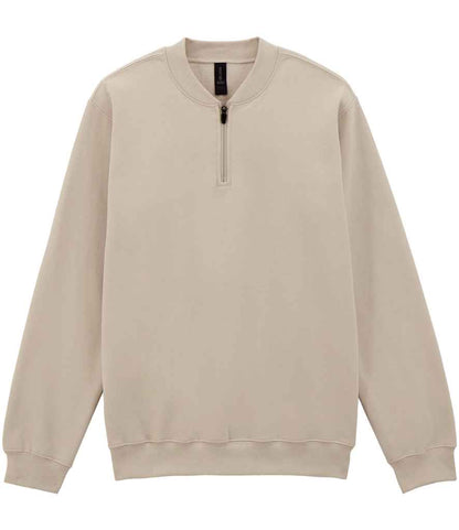 Gildan SoftStyle® Midweight Fleece 1/4 Zip Sweatshirt in Sand