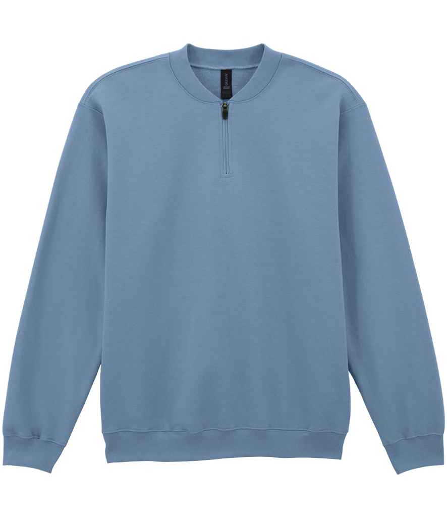 Gildan SoftStyle® Midweight Fleece 1/4 Zip Sweatshirt in Stone Blue
