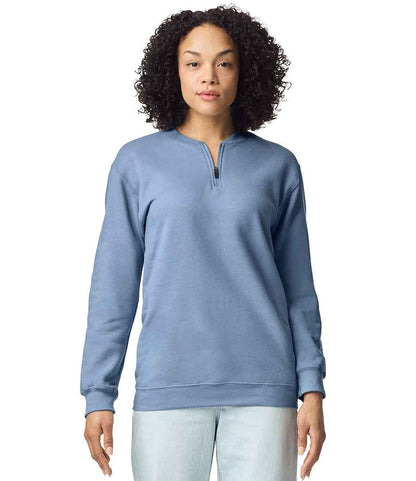 Gildan Gildan SoftStyle® Midweight Fleece 1/4 Zip Sweatshirt Stone Blue