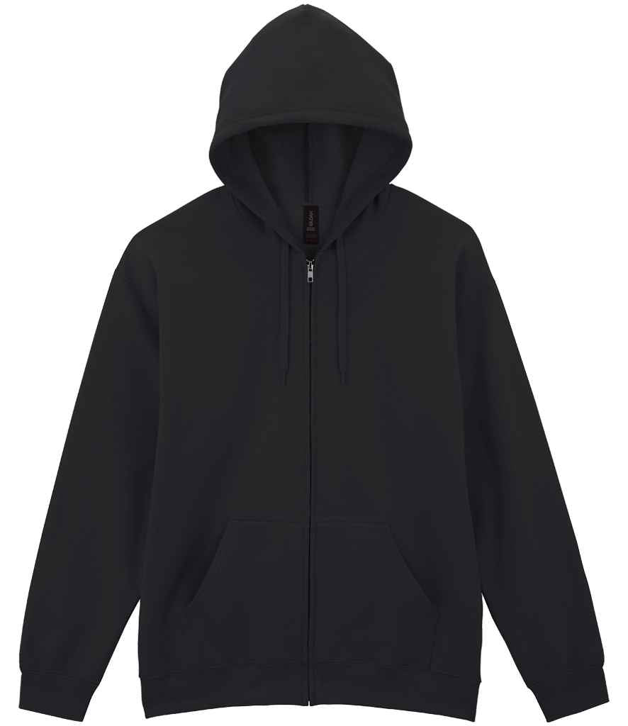 Gildan SoftStyle® Midweight Full Zip Hooded Sweatshirt in Black