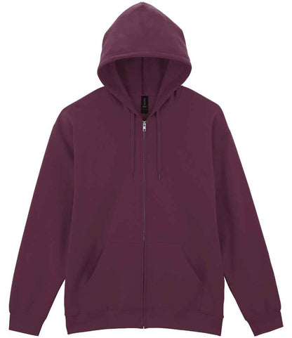Gildan SoftStyle® Midweight Full Zip Hooded Sweatshirt in Maroon