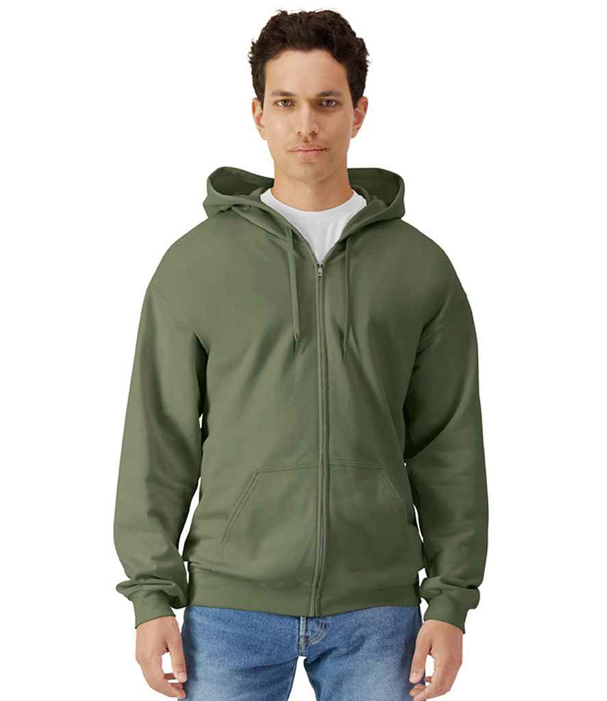 Gildan Gildan SoftStyle® Midweight Full Zip Hooded Sweatshirt Military Green
