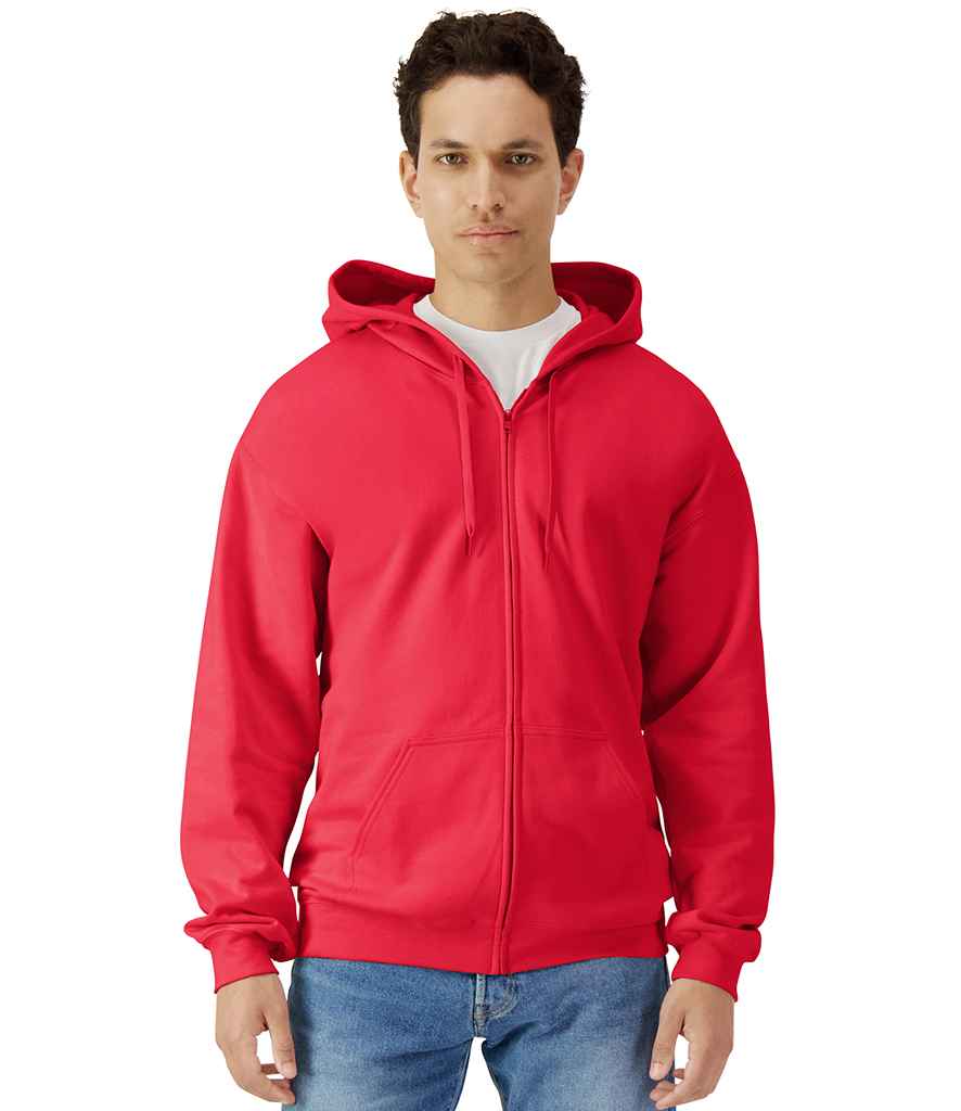 Gildan Gildan SoftStyle® Midweight Full Zip Hooded Sweatshirt Red