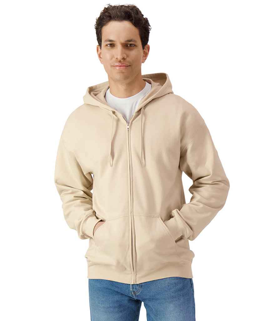Gildan Gildan SoftStyle® Midweight Full Zip Hooded Sweatshirt Sand