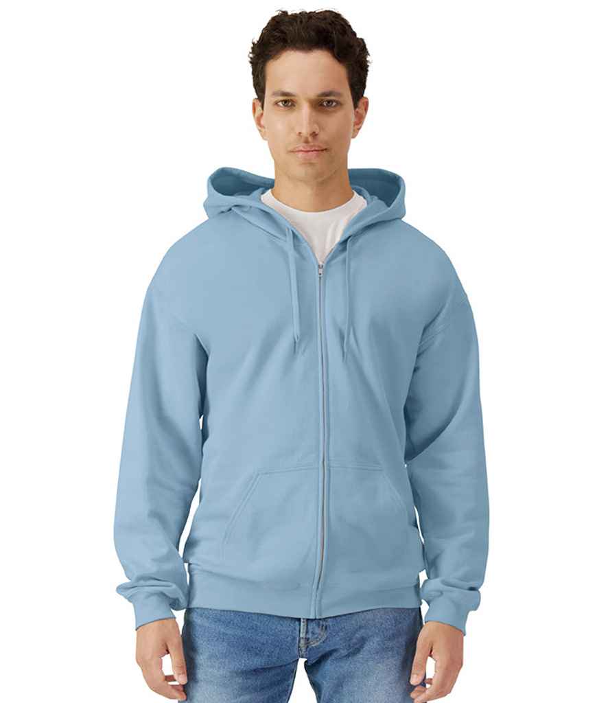 Gildan Gildan SoftStyle® Midweight Full Zip Hooded Sweatshirt Stone Blue