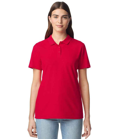 Gildan Gildan Ladies SoftStyle® Double Piqué Polo Shirt Red