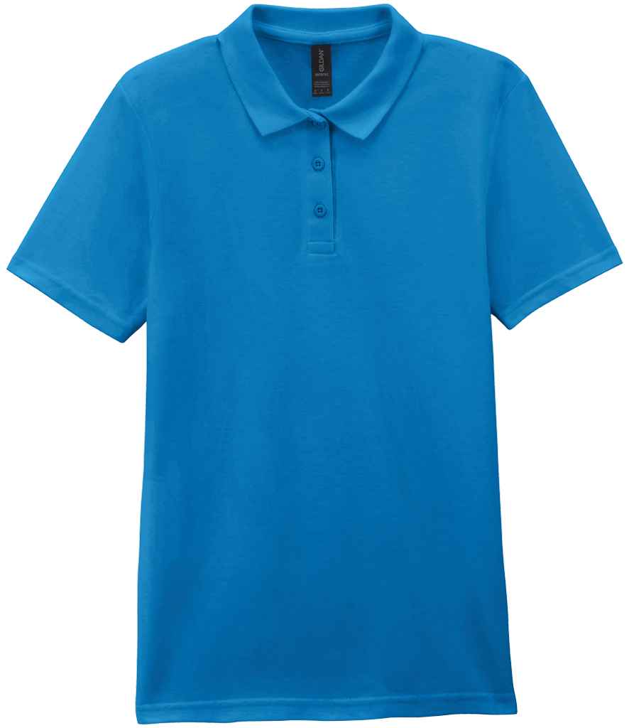 Gildan Gildan Ladies SoftStyle® Double Piqué Polo Shirt Sapphire Blue