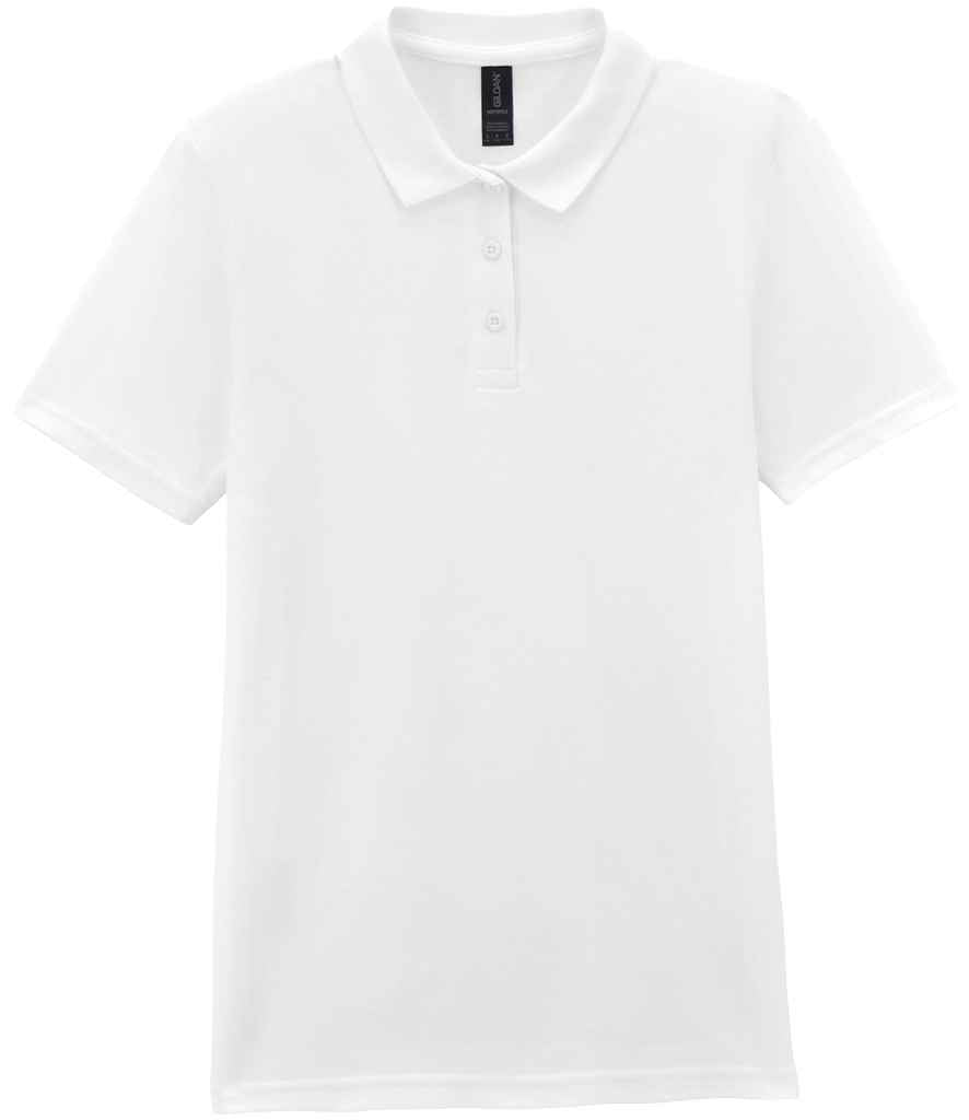 Gildan Ladies SoftStyle® Double Piqué Polo Shirt in White