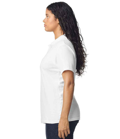 Gildan Gildan Ladies SoftStyle® Double Piqué Polo Shirt White