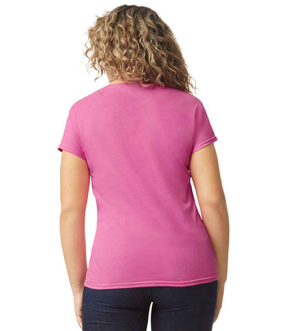 Gildan Gildan Ladies SoftStyle® V Neck T-Shirt Azalea