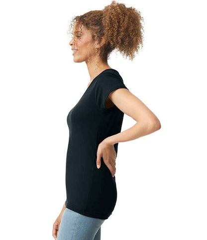 Gildan Gildan Ladies SoftStyle® V Neck T-Shirt Black