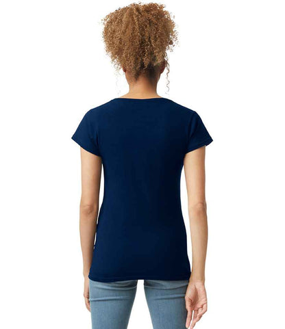 Gildan Gildan Ladies SoftStyle® V Neck T-Shirt Navy