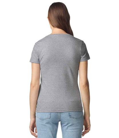 Gildan Gildan Ladies SoftStyle® V Neck T-Shirt Sport Grey