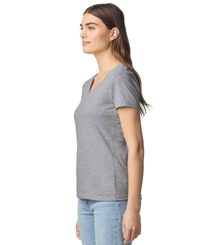 Gildan Gildan Ladies SoftStyle® V Neck T-Shirt Sport Grey