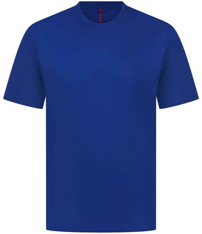 Henbury Unisex Coolplus® Wicking Piqué T-Shirt in Royal Blue