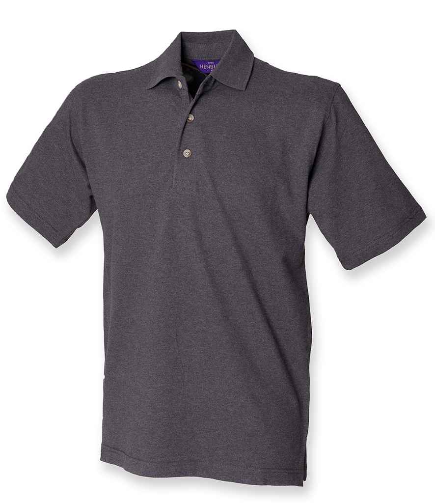 Henbury Henbury Classic Heavy Cotton Piqué Polo Shirt Charcoal
