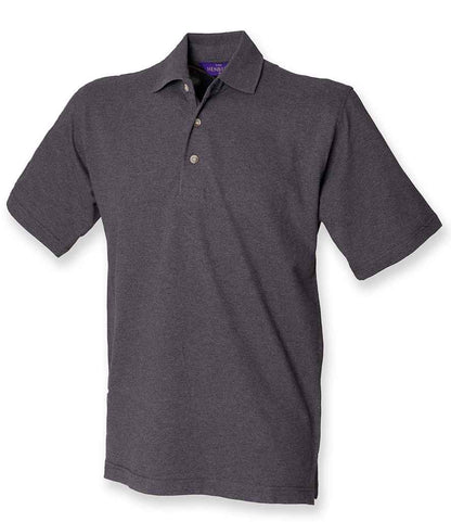 Henbury Henbury Classic Heavy Cotton Piqué Polo Shirt Charcoal