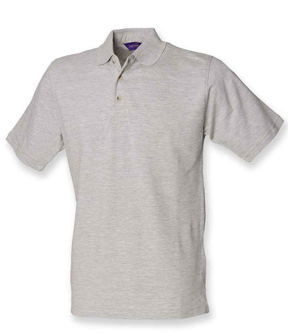 Henbury Henbury Classic Heavy Cotton Piqué Polo Shirt Heather Grey
