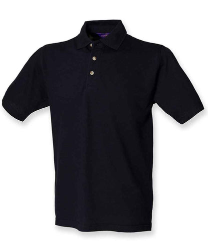 Henbury Henbury Classic Heavy Cotton Piqué Polo Shirt Navy