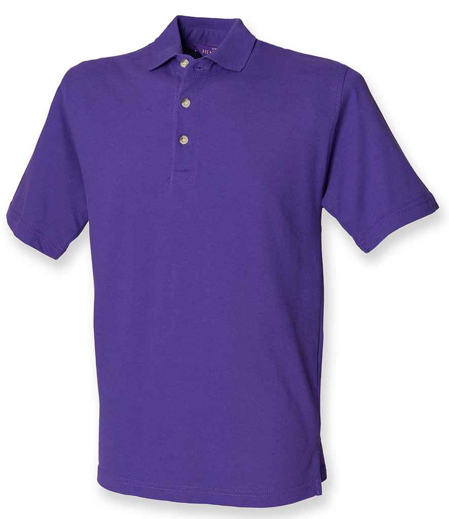 Henbury Henbury Classic Heavy Cotton Piqué Polo Shirt Purple
