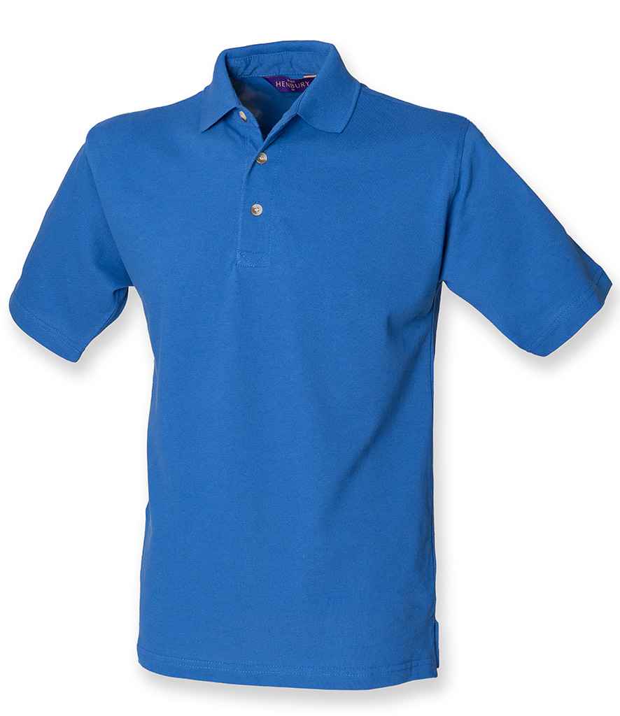 Henbury Henbury Classic Heavy Cotton Piqué Polo Shirt Royal Blue