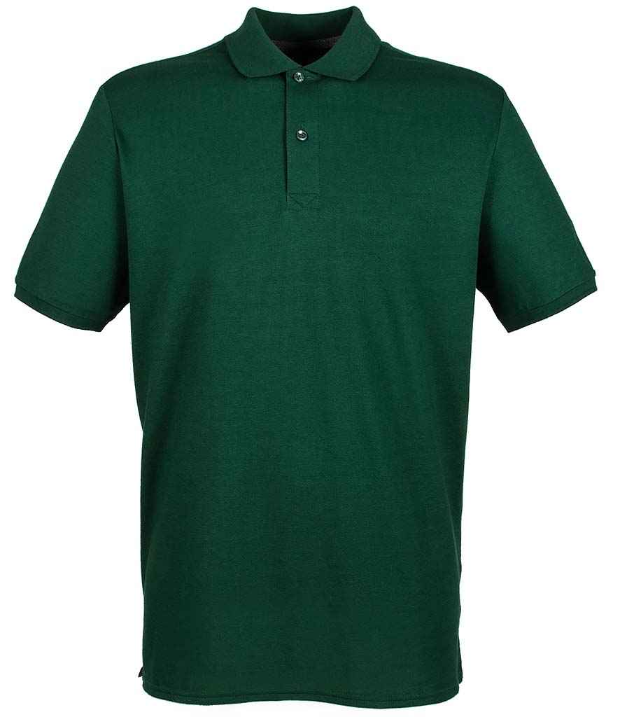 Henbury Henbury Modern Fit Cotton Piqué Polo Shirt Bottle Green