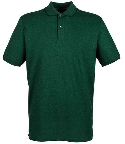 Henbury Henbury Modern Fit Cotton Piqué Polo Shirt Bottle Green