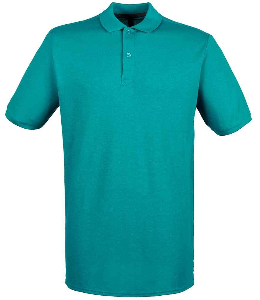 Henbury Henbury Modern Fit Cotton Piqué Polo Shirt Bright Jade
