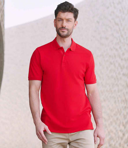 Henbury Henbury Modern Fit Cotton Piqué Polo Shirt Classic Red