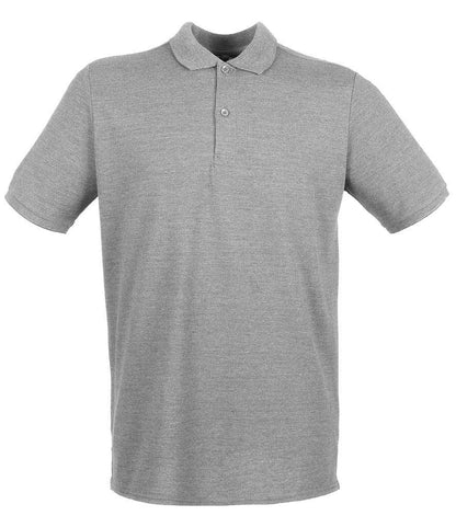 Henbury Henbury Modern Fit Cotton Piqué Polo Shirt Heather Grey