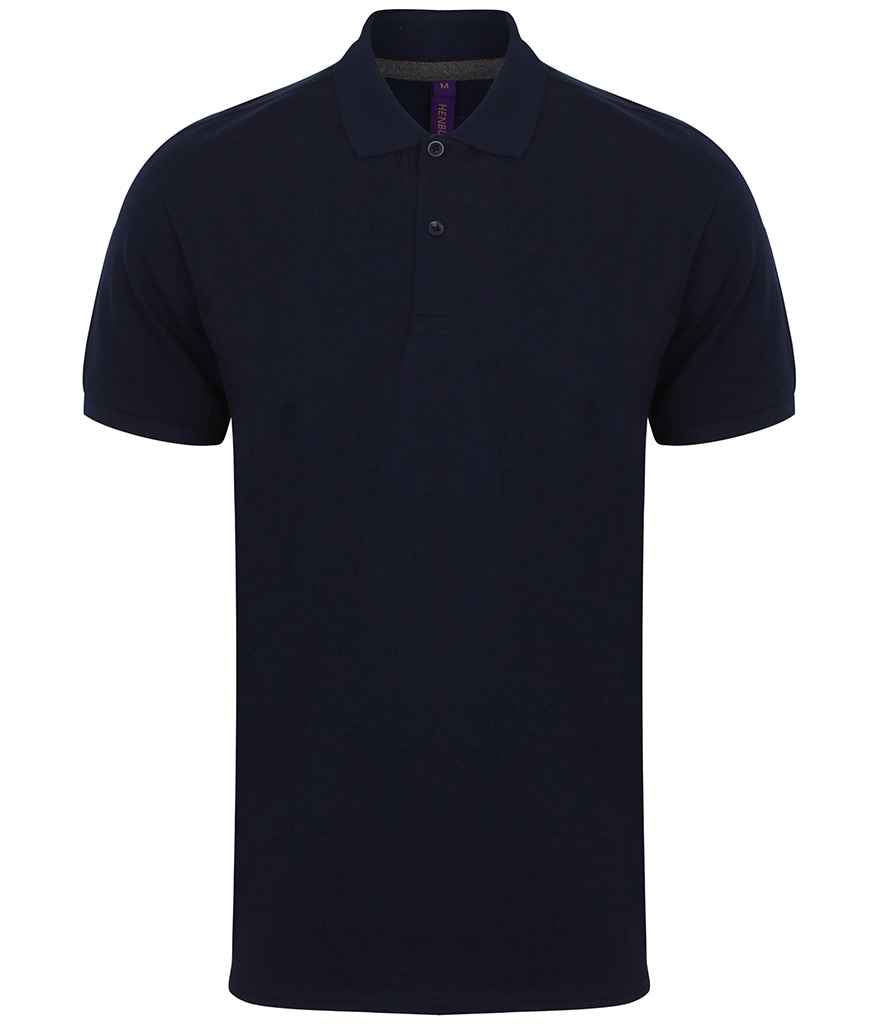Henbury Henbury Modern Fit Cotton Piqué Polo Shirt Navy