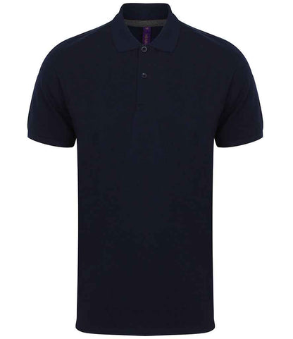 Henbury Henbury Modern Fit Cotton Piqué Polo Shirt Navy