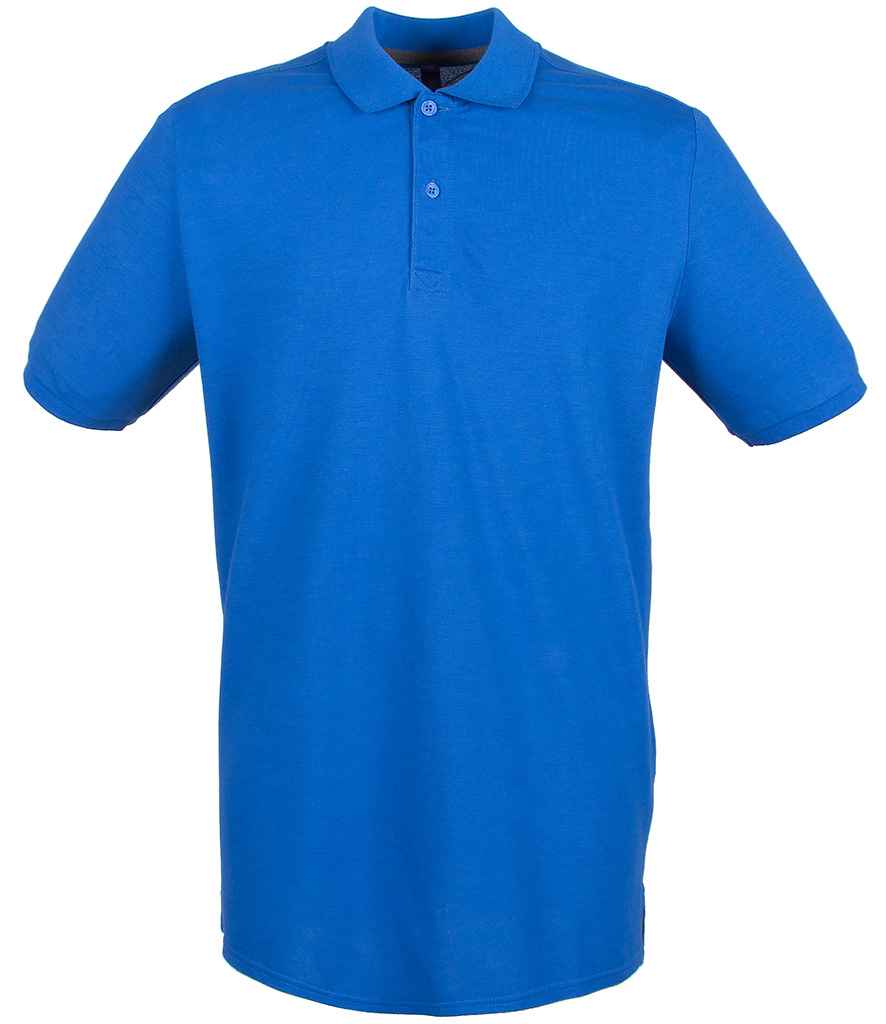 Henbury Henbury Modern Fit Cotton Piqué Polo Shirt Royal Blue
