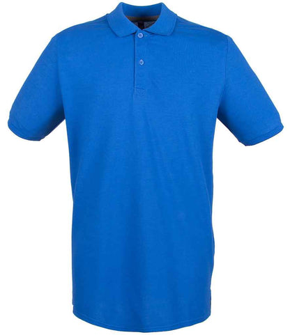 Henbury Henbury Modern Fit Cotton Piqué Polo Shirt Royal Blue