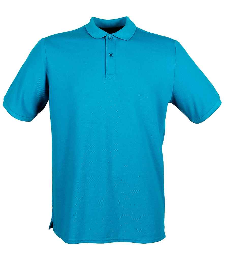 Henbury Henbury Modern Fit Cotton Piqué Polo Shirt Sapphire Blue
