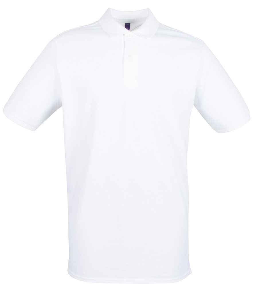 Henbury Henbury Modern Fit Cotton Piqué Polo Shirt White
