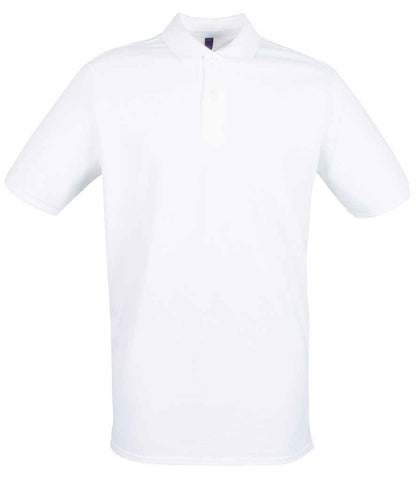 Henbury Henbury Modern Fit Cotton Piqué Polo Shirt White