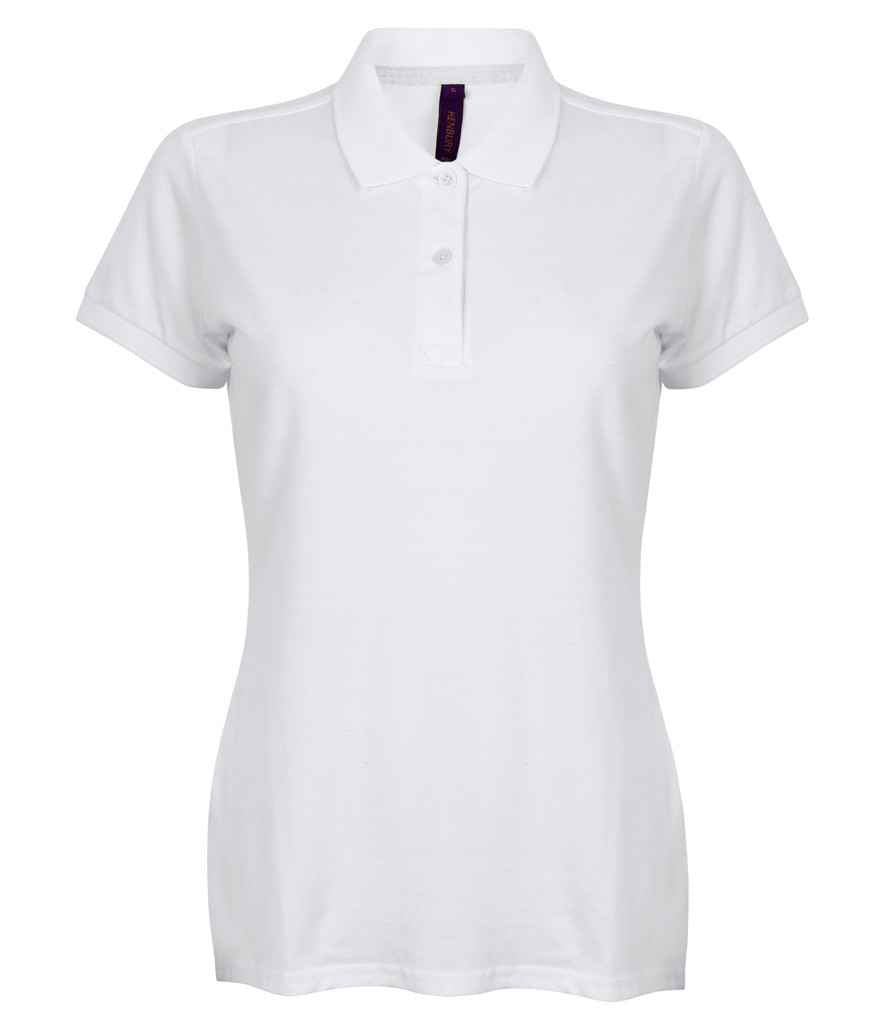 Henbury Henbury Ladies Modern Fit Cotton Piqué Polo Shirt White
