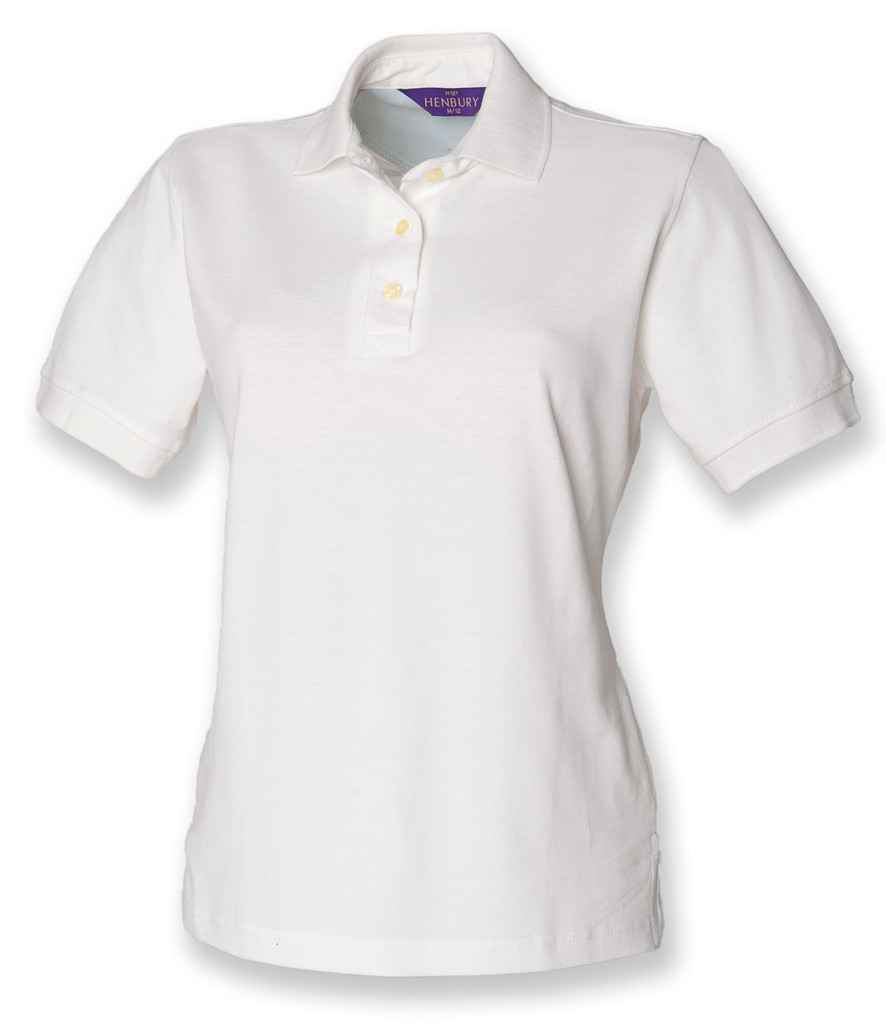 Henbury Henbury Ladies Classic Cotton Piqué Polo Shirt White