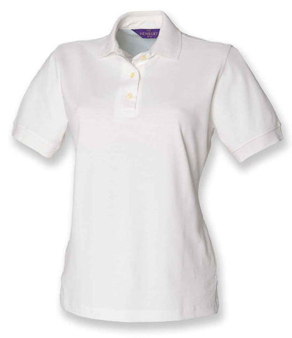 Henbury Henbury Ladies Classic Cotton Piqué Polo Shirt White
