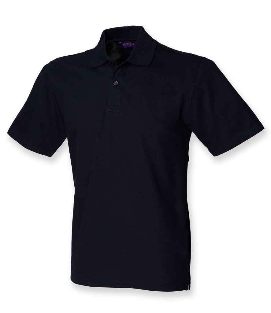 Henbury Henbury Unisex Stretch Cotton Piqué Polo Shirt Navy