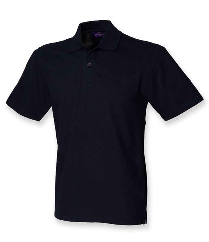 Henbury Henbury Unisex Stretch Cotton Piqué Polo Shirt Navy
