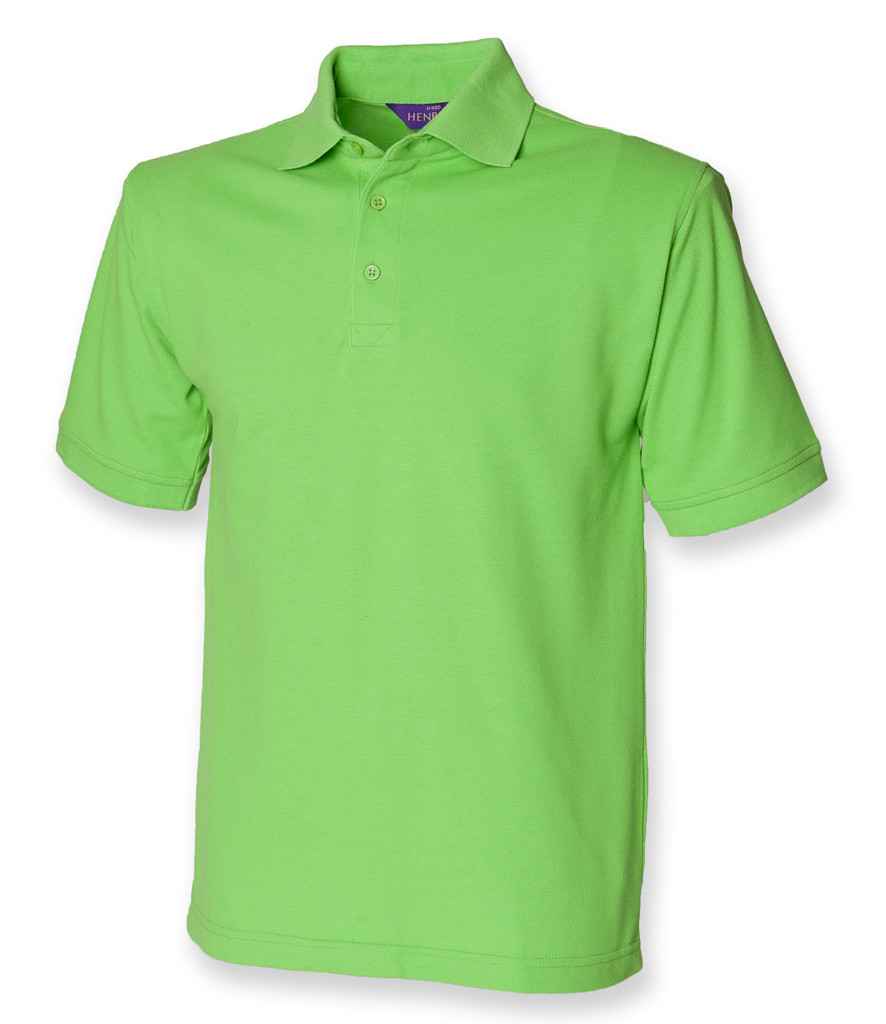 Henbury Henbury Heavy Poly/Cotton Piqué Polo Shirt Bright Lime
