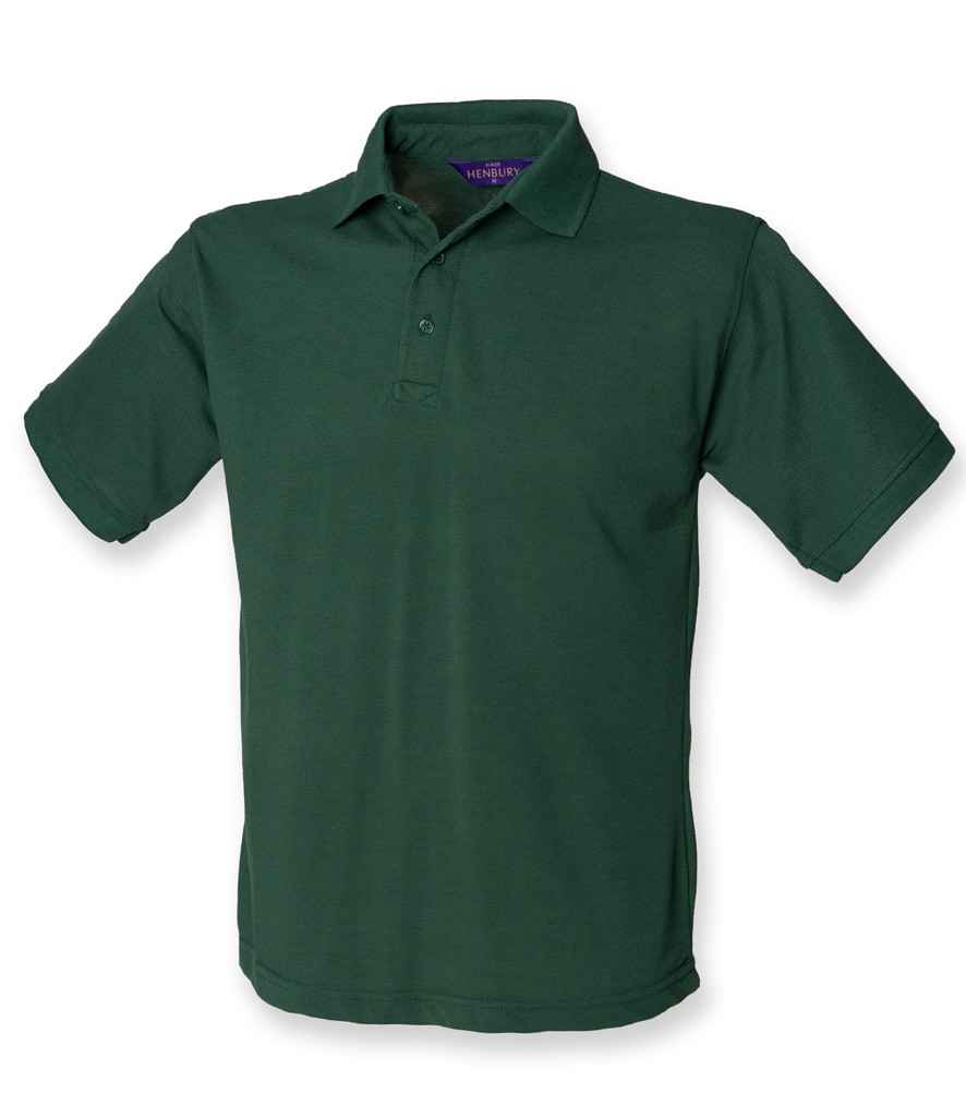 Henbury Henbury Heavy Poly/Cotton Piqué Polo Shirt Bottle Green
