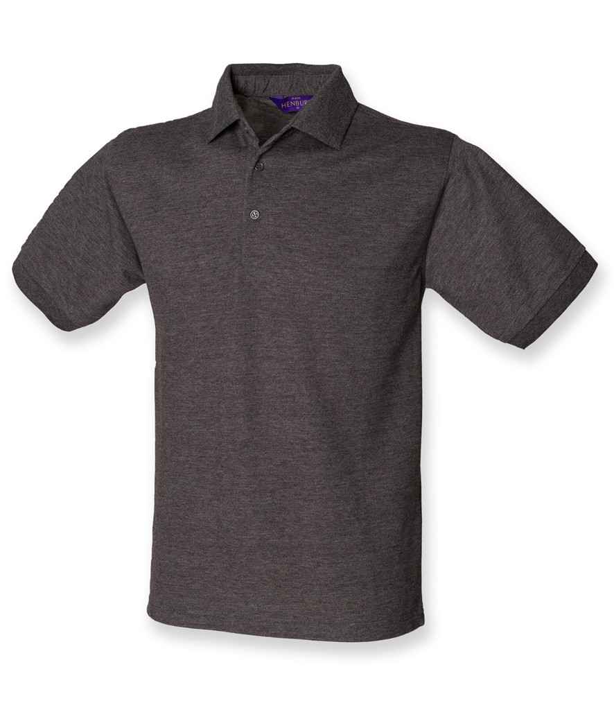 Henbury Henbury Heavy Poly/Cotton Piqué Polo Shirt Charcoal