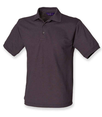 Henbury Henbury Heavy Poly/Cotton Piqué Polo Shirt Dark Grey
