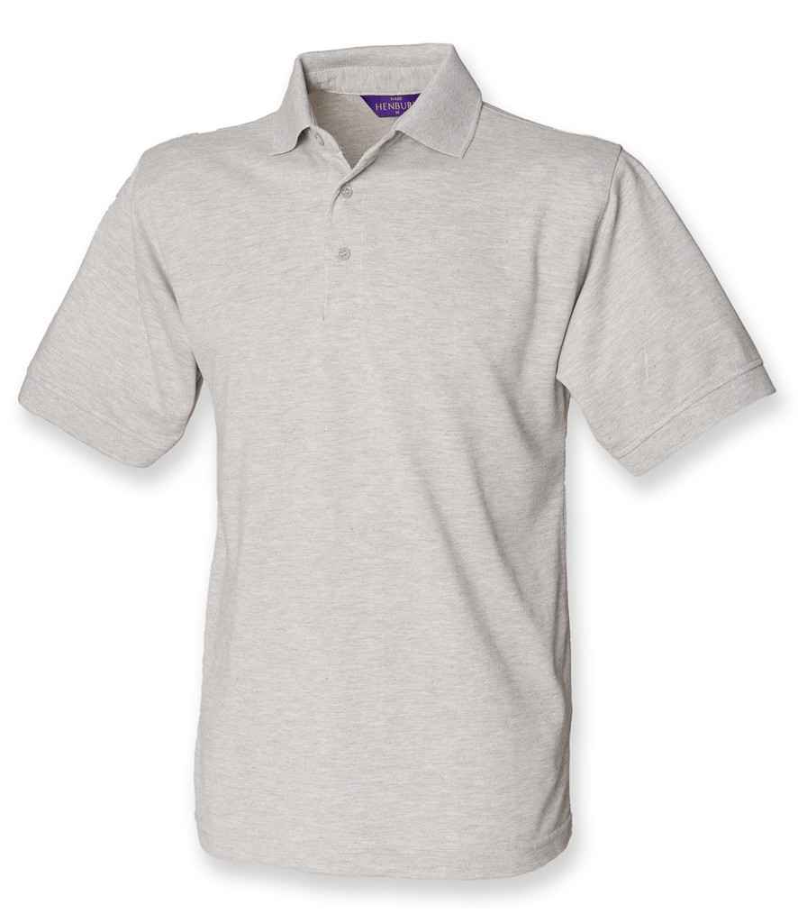 Henbury Henbury Heavy Poly/Cotton Piqué Polo Shirt Heather Grey