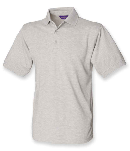 Henbury Henbury Heavy Poly/Cotton Piqué Polo Shirt Heather Grey