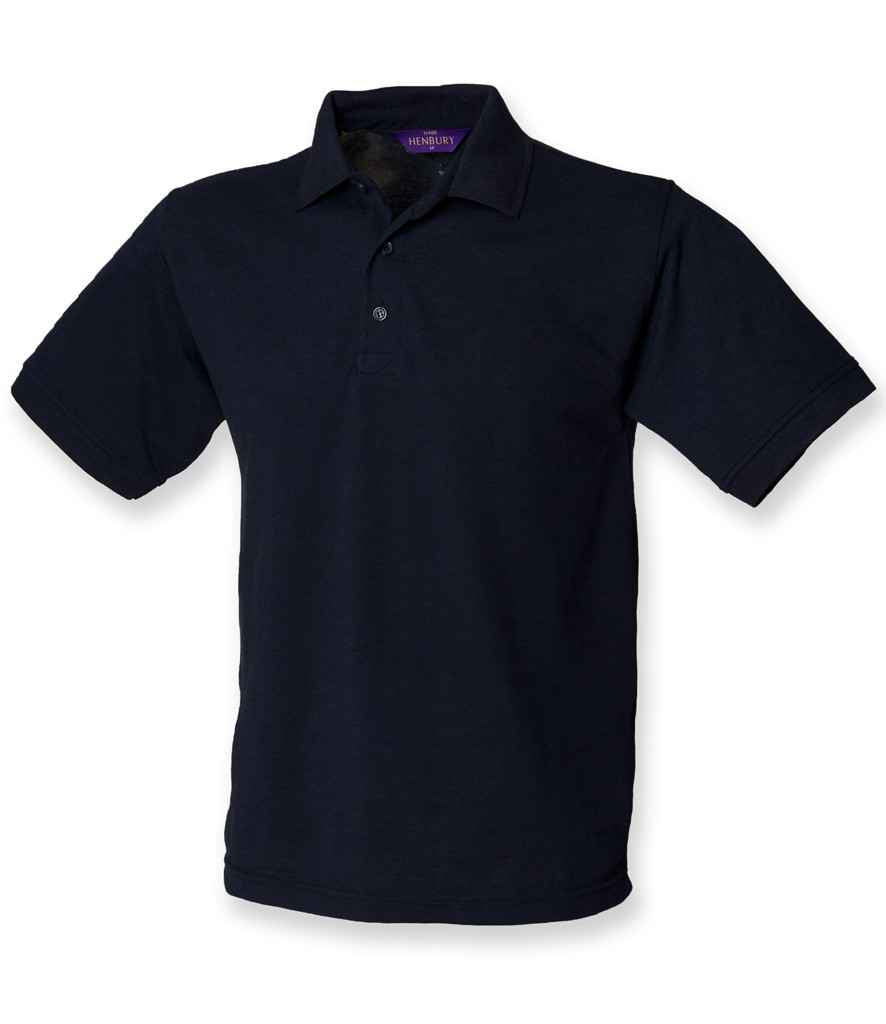 Henbury Henbury Heavy Poly/Cotton Piqué Polo Shirt Navy